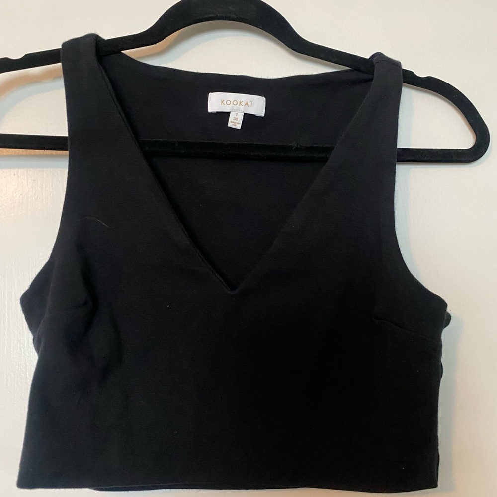 Kookai black crop top size 1